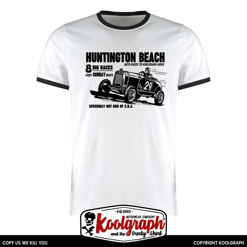 tshirt bicolor koolgraph kustom kulture rockabilly cafe race hot rod  marlon brando beach