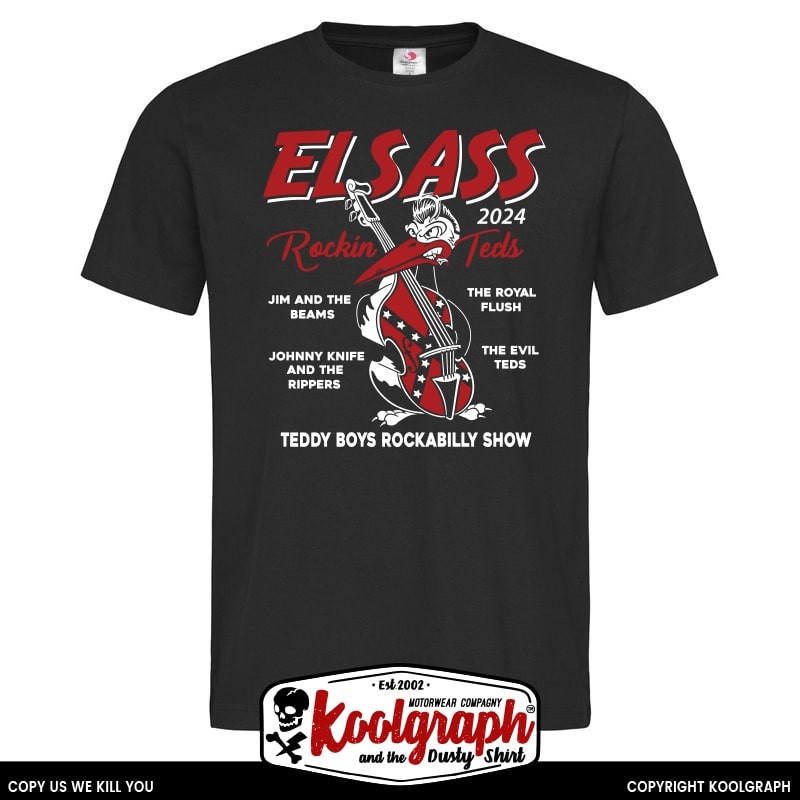 Tshirt noir Elsass Rockin' Teds 1