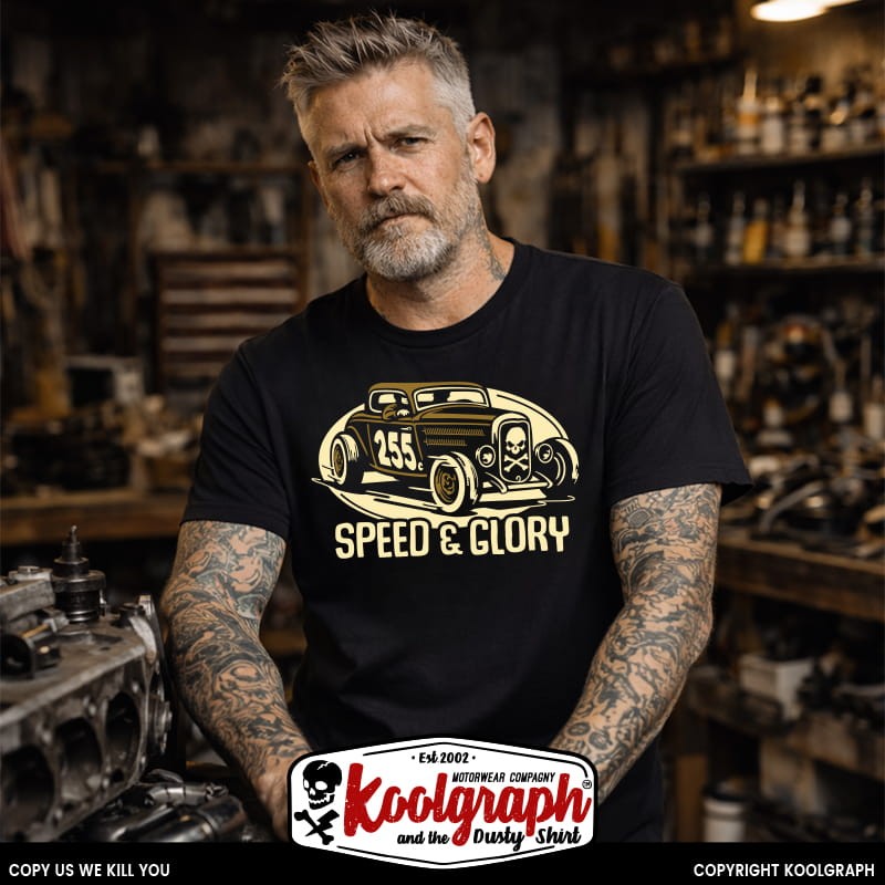 tshirt koolgraph kustom kulture rockabilly cafe race hot rod speed shop