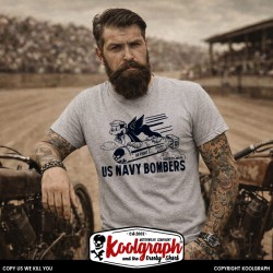 tshirt koolgraph kustom kulture rockabilly cafe race hot rod navy cat
