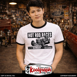 tshirt bicolor koolgraph kustom kulture rockabilly cafe race hot rod  marlon brando speedway
