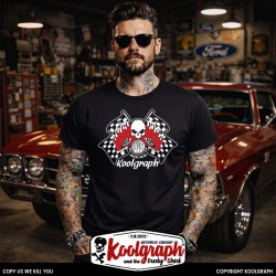 tshirt koolgraph kustom kulture rockabilly cafe race hot rod skull