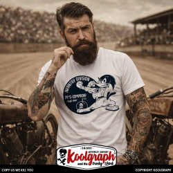 tshirt koolgraph kustom kulture rockabilly cafe race hot rod woody nose art