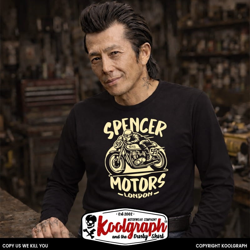 tshirt koolgraph kustom kulture rockabilly cafe race hot rod Moto anglaise norton spencer london