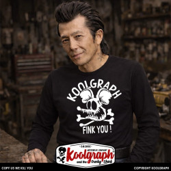 tshirt koolgraph kustom kulture rockabilly cafe race hot rod skull Rat fink ml