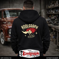 sweat capuche koolgraph kustom kulture rockabilly cafe race hot woody