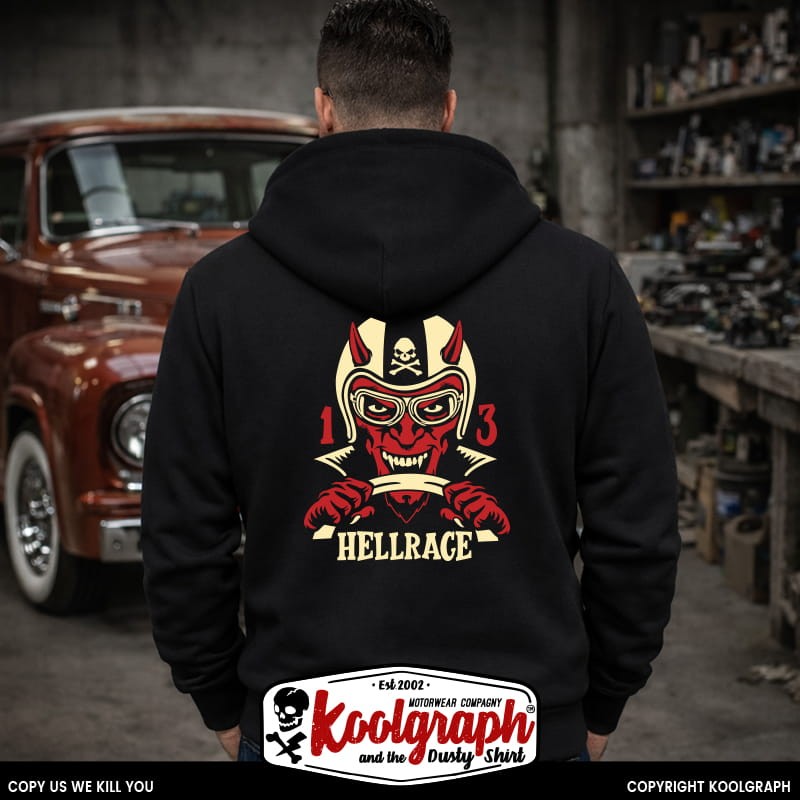 sweat capuche koolgraph kustom kulture rockabilly cafe race hellrace devil