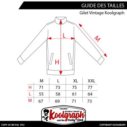 Gilet vintage Woody Wood Fucker kustom kulture rockabilly koolgraph