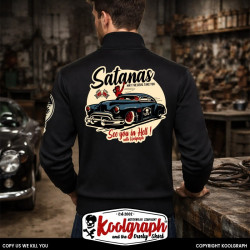 sweat capuche koolgraph kustom kulture rockabilly cafe race hot rod devil dragster stanas devil run