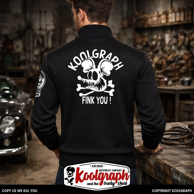 gilet vintage koolgraph kustom kulture rockabilly cafe race hot rod skull rat fink