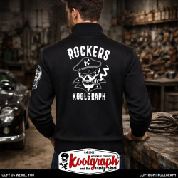 gilet vintage koolgraph kustom kulture rockabilly cafe race hot rod SKULL ROCKER TATTOO ART
