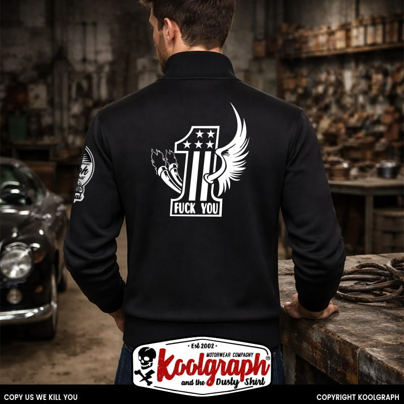 gilet vintage koolgraph kustom kulture rockabilly cafe race hot rod one fuck you