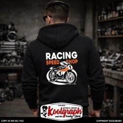une veste capuche zippée koolgraph kustom kulture rockabilly cafe race cafe racer harley davidson racing xttr