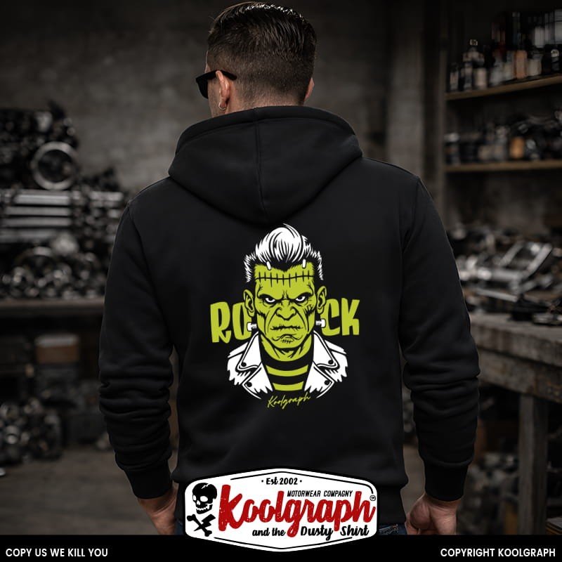 une veste capuche zippée koolgraph kustom kulture rockabilly cafe race hot rod frankenstein dead end tiki