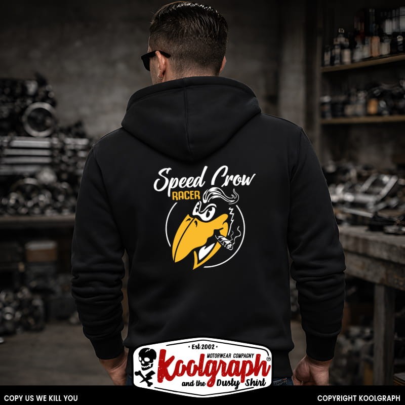 une veste capuche zippée koolgraph kustom kulture rockabilly cafe race hot rod Old Crow Racer