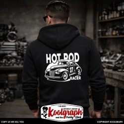 une veste capuche zippée koolgraph kustom kulture rockabilly cafe race hot rod race ford 1940 dragster