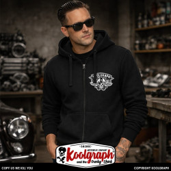 Veste Capuche KUSTOM ONE FUCK YOU rockabilly biker koolgraph