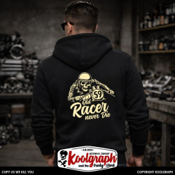 une veste capuche zippée koolgraph kustom kulture rockabilly cafe race hot rod OLD RACER MOTORCYCLE