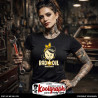 kustom kulture rockabilly tshirt femme koolgraph  Lucky Kat Olive Bad Oil