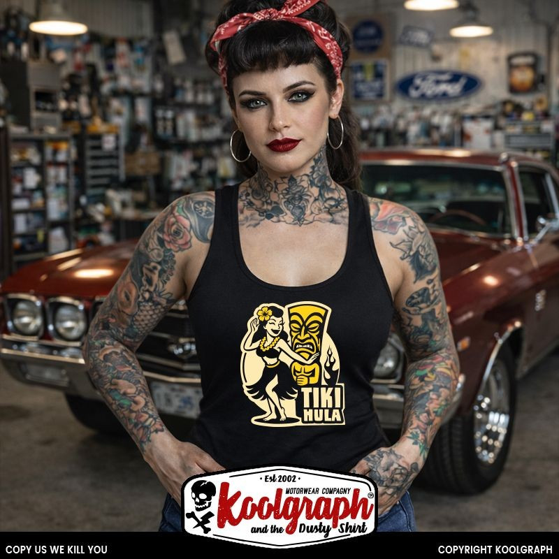 débardeur kustom kulture rockabilly tshirt femme koolgraph Rockabilly hula tiki