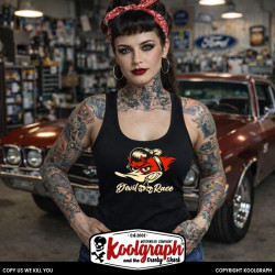 debardeur kustom kulture rockabilly tshirt femme koolgraph woody girl racer
