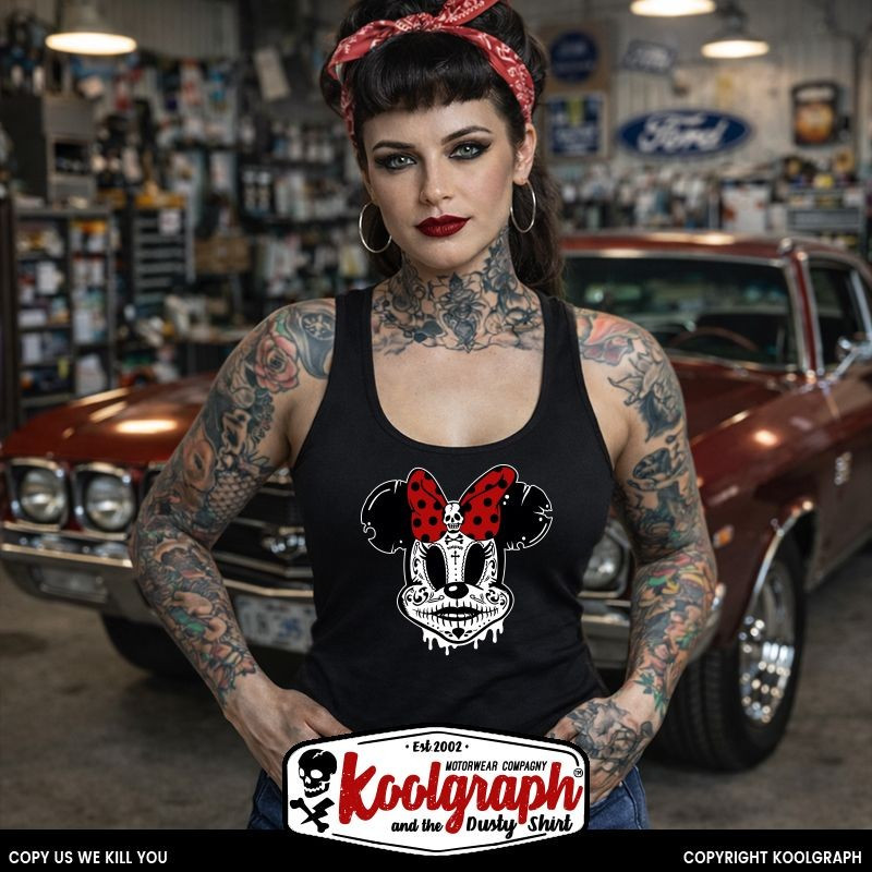 debardeur kustom kulture rockabilly tshirt femme koolgraph minnie voodoo caterina
