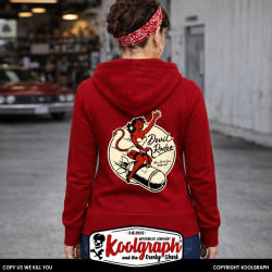 Veste Capuche kustom kulture rockabilly tshirt femme koolgraph old school skull Born Bad devil pinup rodeo
