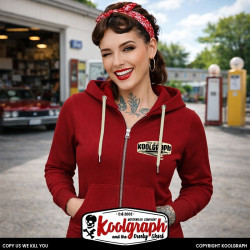Veste Capuche zippée pinup diablesse rodeo Rockabilly et kustom kulture koolgraph