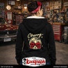 une veste capuche  sherpa kustom kulture rockabilly tshirt femme koolgraph  cherry skull