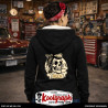 une veste capuche  sherpa kustom kulture rockabilly tshirt femme koolgraph  cherry skull pinup