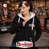 Veste Capuche zippée sherpa pussy kat rockabilly et kustom kulture koolgraph