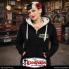 Veste Capuche zippée sherpa diablesse nose art devil girl rockabilly et kustom kulture koolgraph