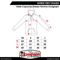 Veste Capuche zippée sherpa minnie mouse caterina rockabilly et kustom kulture koolgraph