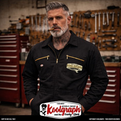 Combinaison Dickies garage, style workwear et kustom kulture rockabilly by koolgraph