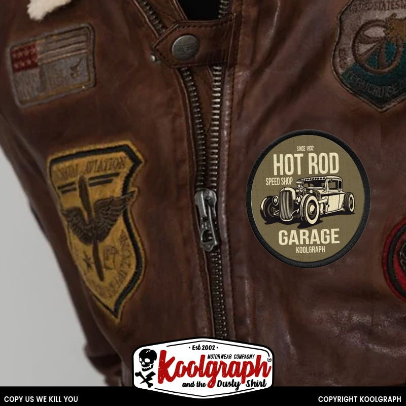 patch koolgraph and the dusty shirt kustom kulture cafe racer hot rod motorcycles