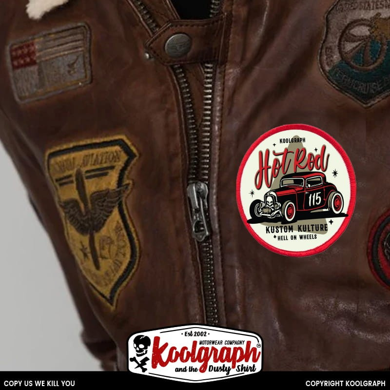 patch koolgraph and the dusty shirt kustom kulture cafe racer hot rod motorcycles