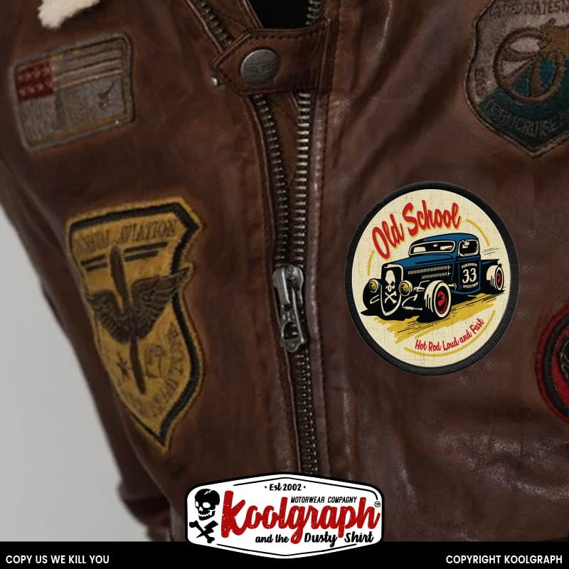 patch koolgraph and the dusty shirt kustom kulture cafe racer hot rod motorcycles
