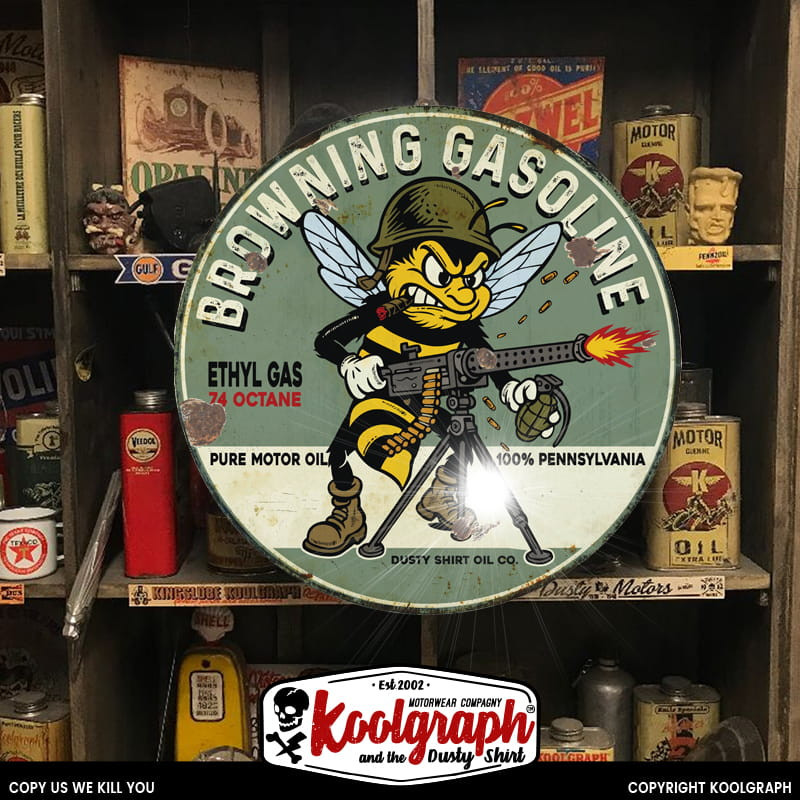 plaque publicitaire metal retro vintage decoration Seabee Browning