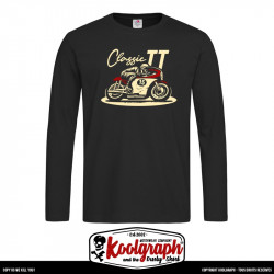Racer and Speed Classic TT Racer Motorcycle tshirt koolgraph kustom kulture