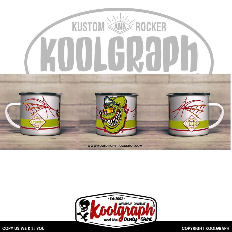 mug emaille vintage kustom kulture koolgraph rat fink