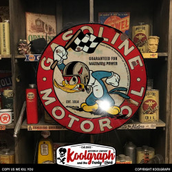 plaque publicitaire metal retro vintage decoration Woody Racer