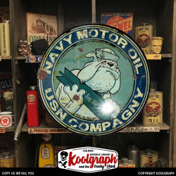 plaque publicitaire metal retro vintage decoration Navy Bulldog