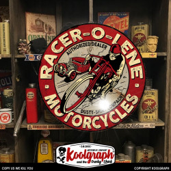 plaque publicitaire metal retro vintage decoration Red Motocycle