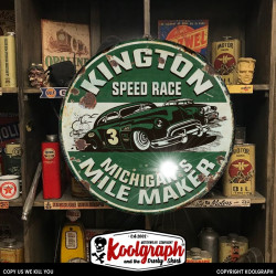 plaque publicitaire metal retro vintage decoration Kington Race