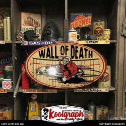plaque publicitaire metal retro vintage decoration Wall of Death