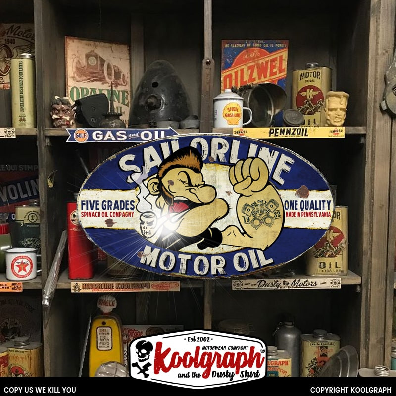 plaque publicitaire metal retro vintage decoration Popeye Rockabilly