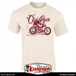 Tshirt ecru Old Race Motorcycle