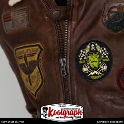 patch koolgraph and the dusty shirt kustom kulture cafe racer