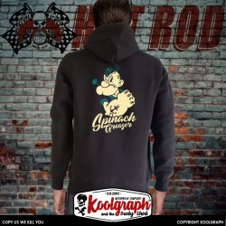 une veste capuche zippée koolgraph kustom kulture rockabilly cafe race hot rod popeye greaser
