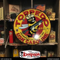 plaque publicitaire metal retro vintage decoration Torpedo Killer Bee